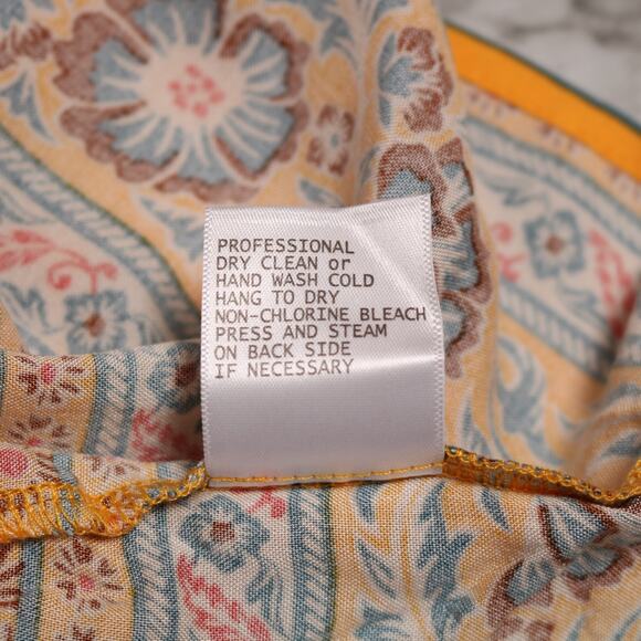 Rachel Rachel Roy Yellow Floral Boho Sleeveless Tank Top High Low Hem Size S - Picture 9 of 10